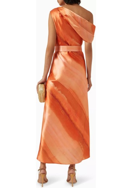 Boise Saten Midi Elbise, Melon Watercolour fiyatları