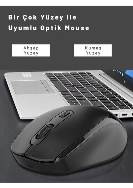 Kablosuz Bluetooth USB Dongle Mouse Çift Mod Şarjlı Optik Sensör Tüm Cihazlara Uyumlu