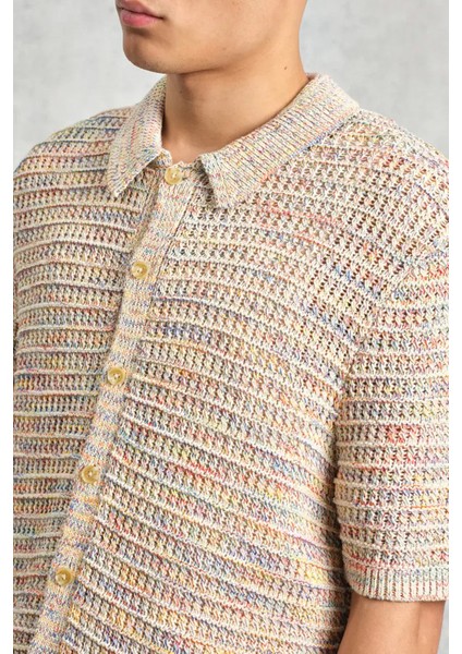 Erkekler Için Tellaro Ss Gömlek - Rainbow Twist Tasarımı ile Şıklığı Yakalayın modelleri