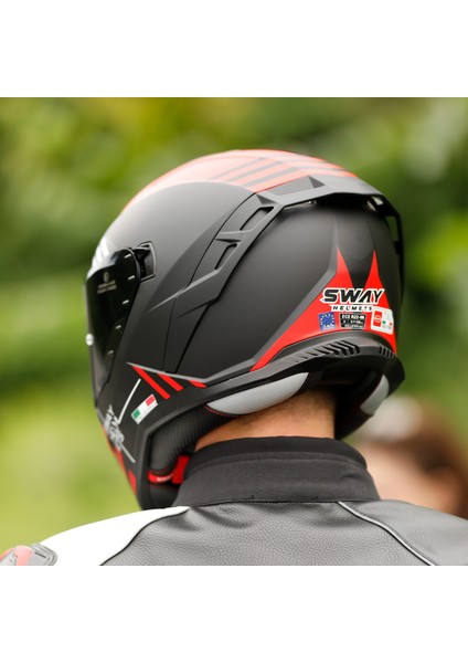 Sw 867 Blade Red Full Face