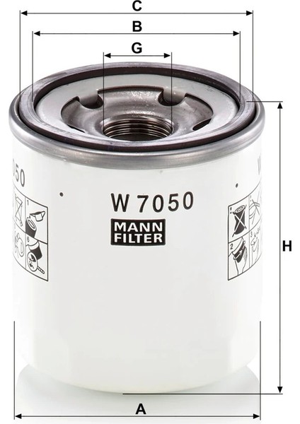 W 7050 - Yağ Filtresi - Mann Fılter fiyatları