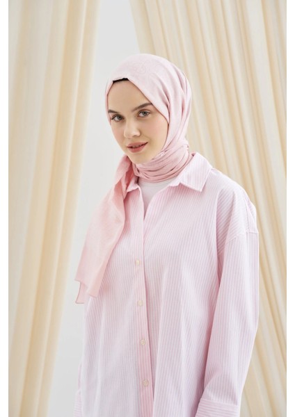 Pudra Armanda Alize Serisi Daire Desen Pamuk Şal