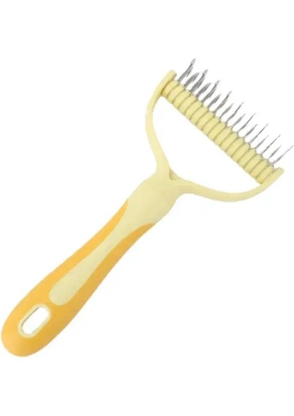 Kedi Fırçası Kedi Kürt Düğüm Kesici Evcil Hayvanlar Epilasyon Tavuk Köpek Tımarlama Aletleri Çift Taraflı Paslanmaz Fırça Ev Pet Ürünleri Renk: Sarı/boyut: L (Yurt Dışından)