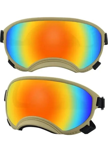 Atuban Köpek Gözlükleri Anti Uv Güçlü Darbe Direnci Ayarlanabilir Elastik Köpek Büyük Cins Köpek Gözlükleri Nefes Alabilen Evcil Hayvan Güneş Gözlüğü Renk: Haki ve Renk/boyut: S (Yurt Dışından)