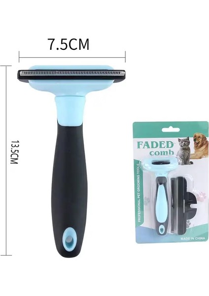 Taraklar Köpek Saç Çıkıcı Kedi Fırçası Tımar Araçları Pet Sebep Çıkarılabilir Clipper Aligent Pet Düzeltme Taraklar Kedi Köpek Rengi Için Tedarik Furmins: Mavi-7.5 cm (Yurt Dışından)