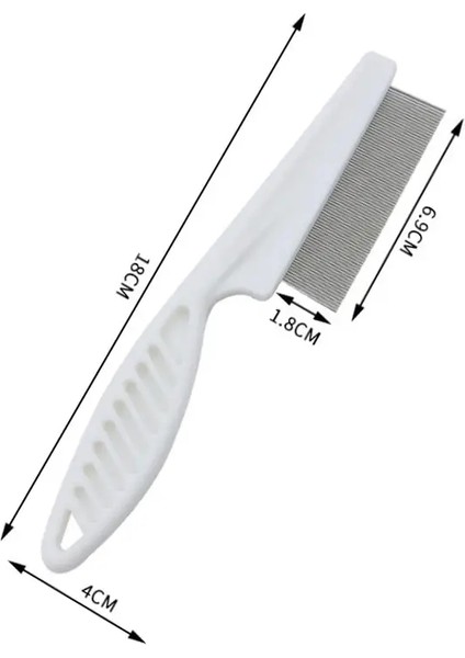 Flea Tarağı Köpek Kedi Epilasyon Fırçası Paslanmaz Çelik Yoğun Dişler Tarak Evcil Hayvan Demating Tımar Temizleme Malzemeleri Köpek ve Katkol: S 14X3CM (Yurt Dışından)