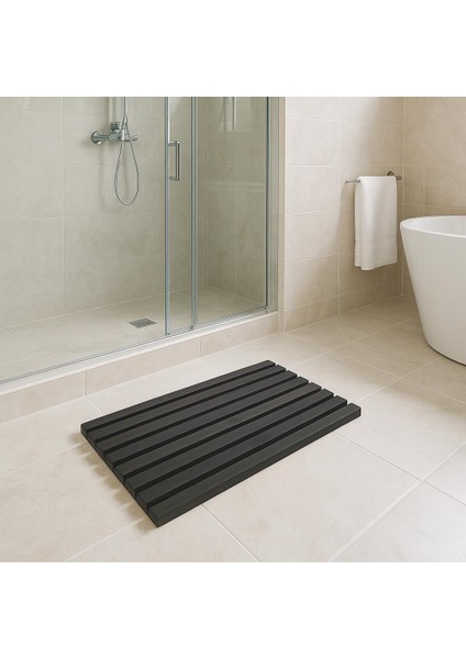 Katlanabilir Ahşap Kaydırmaz Banyo Paspası