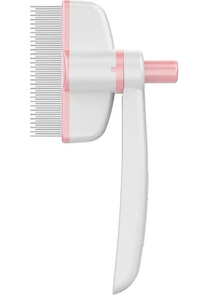 Serbest Bırak Düğmesi Pet Eptepoval Tombul Düz Pim Track Rahat Köpek Bakım Fırçası 360 Derek Dönen Baş Ergonomik Handlecolor: Pink- (Yurt Dışından)