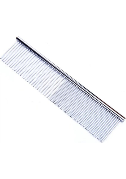 Pet Dematting Tombul Paslanmaz Çelik Evcil Hayvan Tımarlama Köpekler ve Kediler Gevşek Alın Mezar Pire Comb Prettybettercolor: 19CM x 3.5cm (Yurt Dışından)