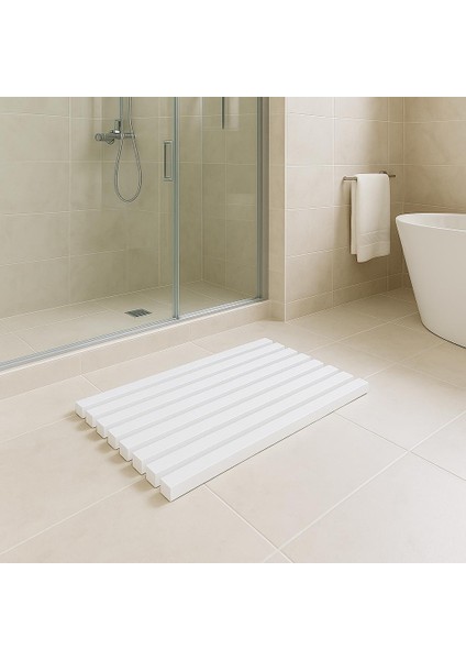 Katlanabilir Ahşap Kaydırmaz Banyo Paspası