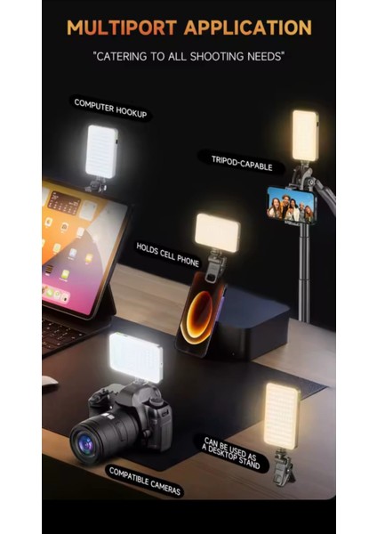 120 Ledli Tripod, Telefon, Tablet, Laptop ve Kamera Uyumlu 3 Renkli Selfie Işığı Canlı Yayın Işığı fiyatları