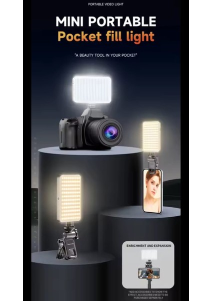120 Ledli Tripod, Telefon, Tablet, Laptop ve Kamera Uyumlu 3 Renkli Selfie Işığı Canlı Yayın Işığı indirimleri
