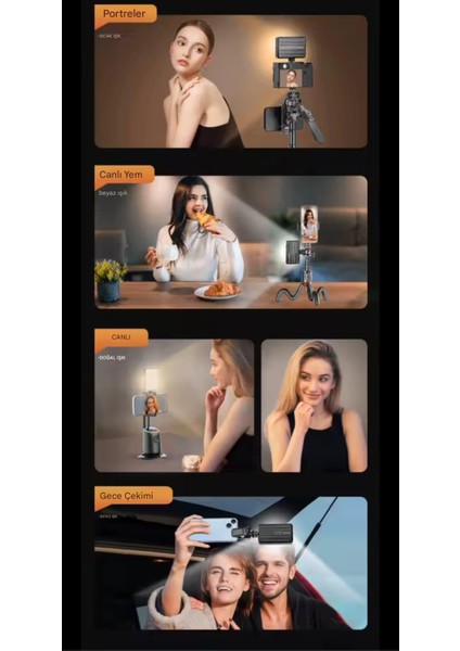 120 Ledli Tripod, Telefon, Tablet, Laptop ve Kamera Uyumlu 3 Renkli Selfie Işığı Canlı Yayın Işığı
