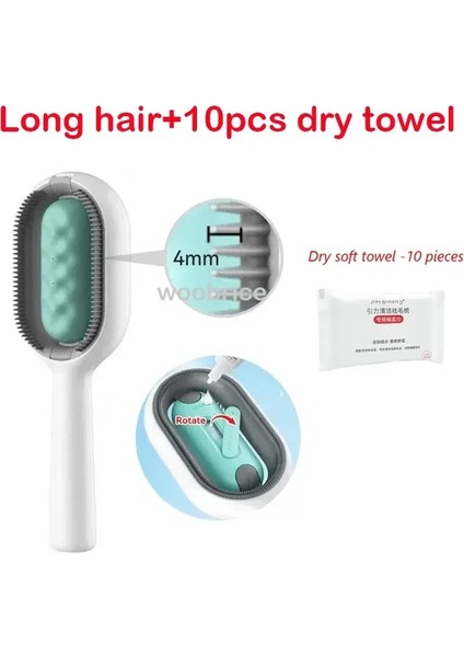 Kediler Için Aksesuarlar Için Cat Fırça Cat Tomberi 3 Içinde 1 Elektrik Sprey Kedi Saç Fırçaları Masaj Pet Tımarlama Karakal Külbüs Taraklar Renk: Mavi Uzun Set (Yurt Dışından)