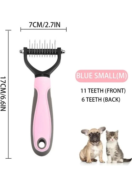 Profesyonel Evcil Hayvan Deshedding Fırça Köpek Saç Sökücü Evcil Hayvan Kürk Kesici Köpek Kedi Tarak Fırçalar Köpekler Tımarlama Malzemeleri Malzemeleri: Mavi (Yurt Dışından)