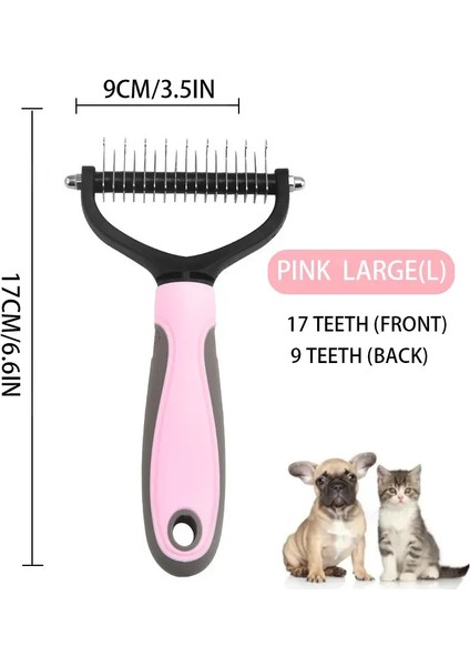 Profesyonel Evcil Hayvan Deshedding Fırça Köpek Saç Sökücü Evcil Hayvan Kürk Kesici Köpek Kedi Tarak Fırçalar Köpekler Tımar Dökme Malzemeleri Renk: Pembe (Yurt Dışından)