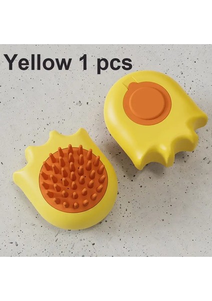 1pcs Kedi Pençe Banyo Fırçası Evcil Köpek Banyosu Eser Kedi Fırçası Çok Fonksiyonlu Kafa Fırçası Masaj Tarak Banyo Fırçası Evcil Hayvan Tımar Aracı: Sarı 1 Adet (Yurt Dışından)