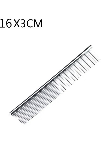 Paslanmaz Çelik Köpek Tarağı Uzun Kalın Saç Kürk Çıkarma Fırçası 16/19CM Evcil Hayvan Köpek Kedi Tımarlama Doggy Dogscolor Için Tavuklar: 16X3CM (Yurt Dışından)
