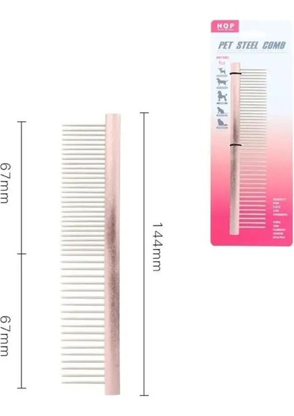 Işık Alüminyum Pet Pet Pet Aksesuarları Epilasyon Paslanmaz Çelik Pimler Köpek Tavak Tarak Saç Düzenleyicisi Fırça Köpekleri/kediler Renk: Pink-M (Yurt Dışından)