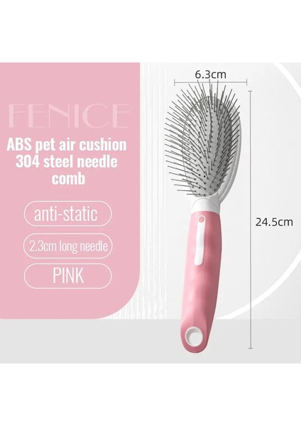 Fenıce Profesyonel Evcil Hayvan Bakımı Tülde Uzun Saçlı Kedi ve Köpek Tarağı Shih Tzu Yorkshire Terrier Köpek Kırpma Kaık Iğne Kombin (Yurt Dışından)