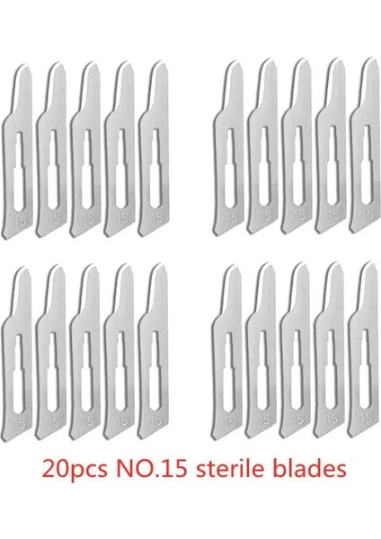 20-100 Pcs Karbon Çelik Dıy Kesme Telefonu Onarım Için Cerrahi Bıçaklar Oyma Hayvan Kaşları Bakım Bakımı Bakımı Neşter Bıçağı Renk: 20PCS No.15 (Yurt Dışından)