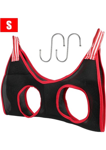 Anti Scratch Isırık Sabit Çanta Pet Güzellik Hamak Asma Kedi Tımar Çivi Kesme Banyo Kesme Kısıtlama Çantası Pet Kedi Aksesuarlar: Kırmızı Siyah S (Yurt Dışından)