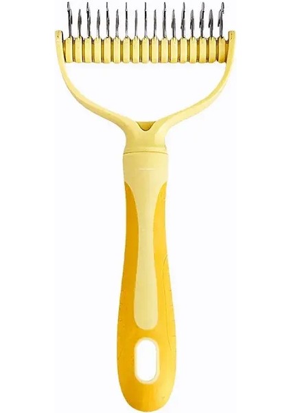 Köpek Tarak Paslanmaz Çelik Köpek Fırçası Kedi Saç Düğümü Için Çift Taraflı Taraklar Açılış Evcil Hayvan Saç Kaldırma Evcil Hayvan Tımar Bıçak Köpekler Fırça Renk: Sarı (Yurt Dışından)