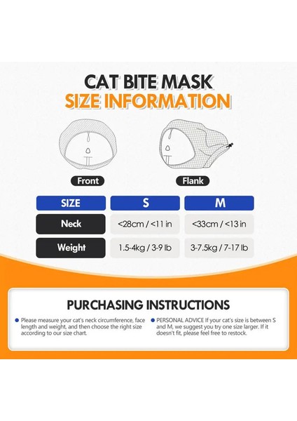 Cat Hood Anti-Isırılabilir Nefes Alabilen Yüz Koruması Ayarlanabilir Evcil Hayvan Bakımı Muzzle Namluk Anti Kedi Tımarlama Kısıtlama Çantaları Forcolor: Gri/boyut: S (Yurt Dışından)