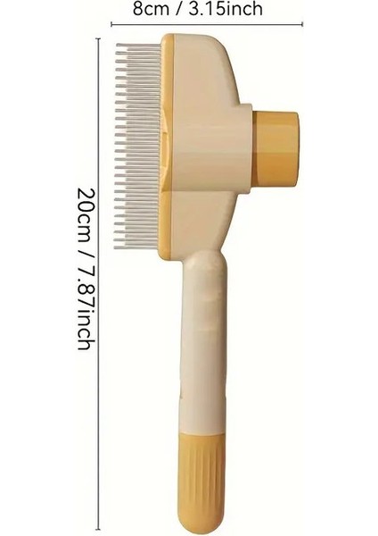 Kediler/köpekler Için Çift Amaçlı Karalanma - Uzun/kısa Furcolor Için Evcil Hayvan Bakım Aracı Için Iğne Tasarımı ile Yüzen Diş Saç Çıkma Fırçası: Sarı (Yurt Dışından)