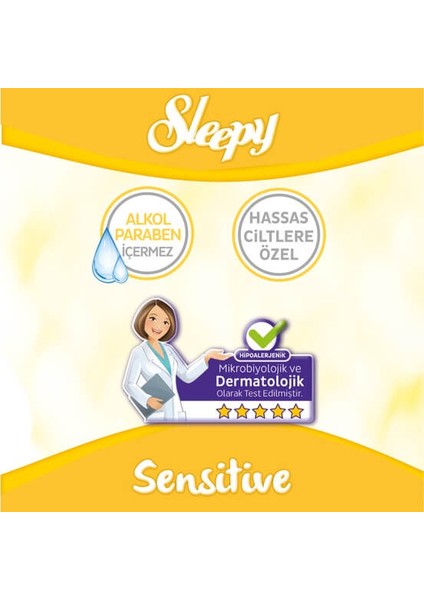 Sleepy Sensitive Islak Havlu Mendil 90 Adet