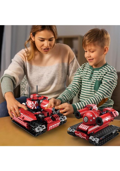 5'i 1 Arada Uzaktan Kumandalı Yapı Kiti, Robot, Tank, Buldozer, Stem Oyuncağı, 7-12 Yaş Için fiyatları
