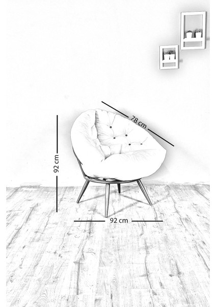 Modern Tekli Koltuk | Şık Berjer - Salon, Balkon, Ofis ve Bahçe Kullanımına Uygun