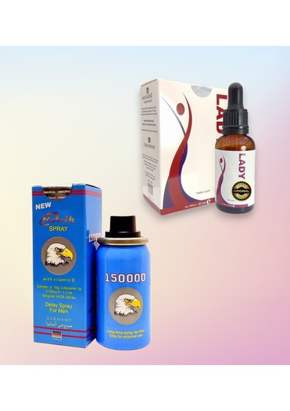 Lady Kadınlara Özel Destel Damla 30 ml + Ozel 150BIN Mavi Sprey