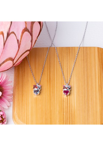 Kedi Mistik Topaz Taşlı 925 Ayar Gümüş Kadın Kolye fiyatları