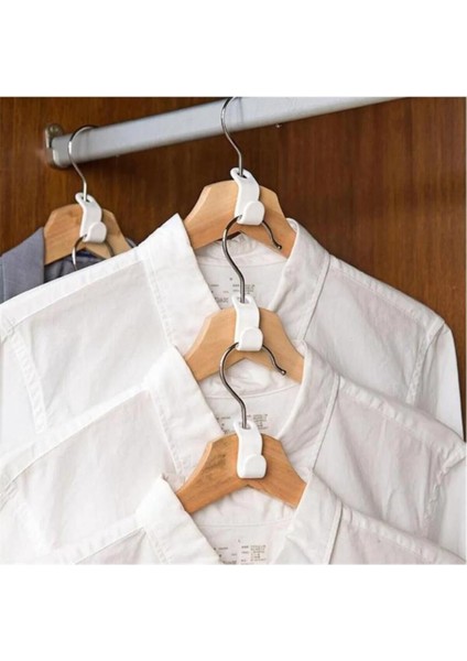 10 Adet Çok Amaçlı Askı Çoklayıcı Kanca Klips Dolap Elbise Askısı