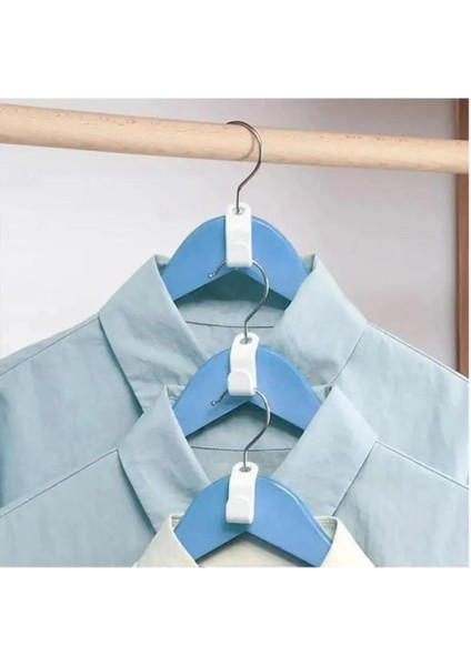 10 Adet Çok Amaçlı Askı Çoklayıcı Kanca Klips Dolap Elbise Askısı