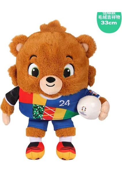 Avrupa 2024 Dünya Kupası Maskotu Albat Bear Peluş Oyuncak El Kuklası Süs Hediyelik Eşya Yeni Avrupa Ligi (Yurt Dışından)