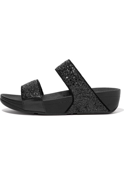Kadın Terlik ET3-339 Fitflop Lulu Glitter Slides Black Glitter