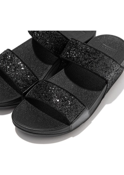 Kadın Terlik ET3-339 Fitflop Lulu Glitter Slides Black Glitter modelleri