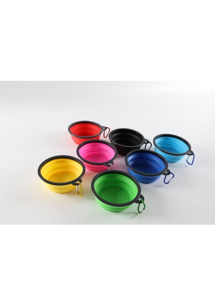 Katlanabilir Taşınabilir Kedi Köpek Mama ve Su Kabı, Lacivert, Pratik ve Fonksiyonel fiyatları