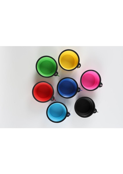 Katlanabilir Taşınabilir Kedi Köpek Mama ve Su Kabı, Lacivert, Pratik ve Fonksiyonel