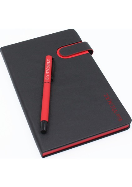 Kişiye Özel Renk Detaylı Defter ve Roller Kalem Seti - Renk Seçenekli fiyatları