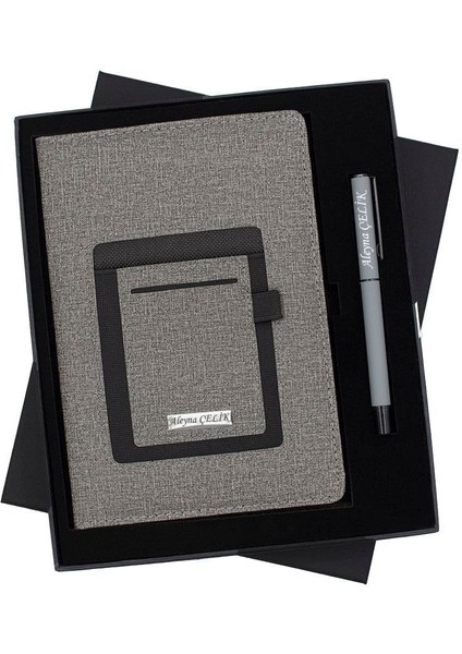 Kişiye Özel Kanguru Defter ve Roller Kalem Seti Tasarım Kutulu