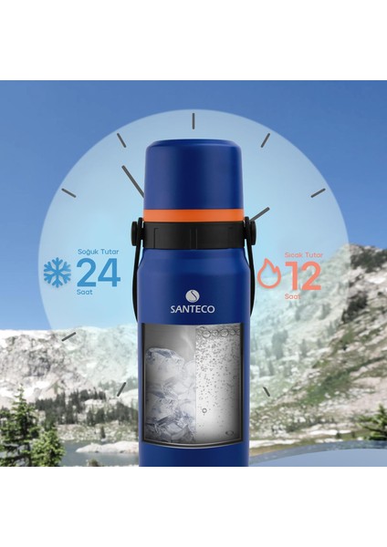 Santeco Çelik Termos 1200 ml Mavi