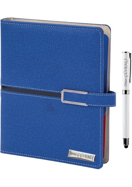 Kişiye Özel Organizerli Tarihsiz Ajanda ve Roller Kalem Seti - Renk Seçenekli