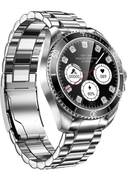 V0525 316L Paslanmaz Çelik, Döner Bezel, Bt Call, Spor Sağlık, IP68 Profesyonel Akıllı Saat