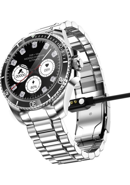 V0525 316L Paslanmaz Çelik, Döner Bezel, Bt Call, Spor Sağlık, IP68 Profesyonel Akıllı Saat