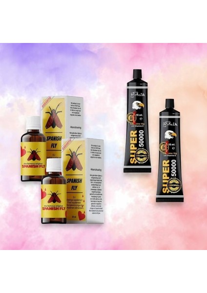 2 Kutu Spanish Fly Kadın Destek Damlasi 20ML+2 Kutu 50000 Ozel Krem