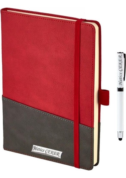 Kişiye Özel Cepli Premium Defter ve Roller Kalem Seti - Renk Seçenekli