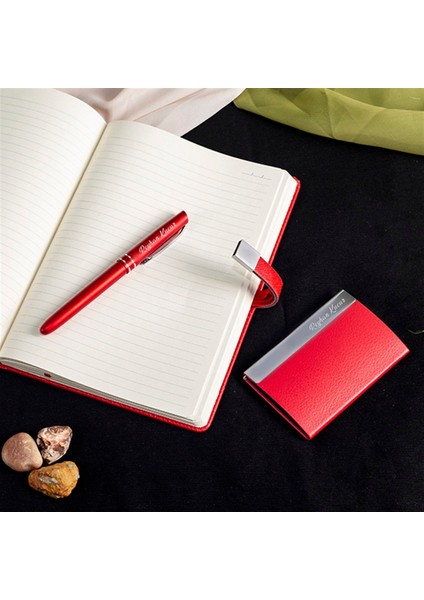 Kişiye Özel Usb'li Defter Kartvizitlik ve Roller Kalem Kutulu Set